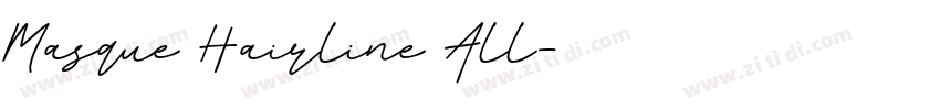 Masque Hairline All字体转换